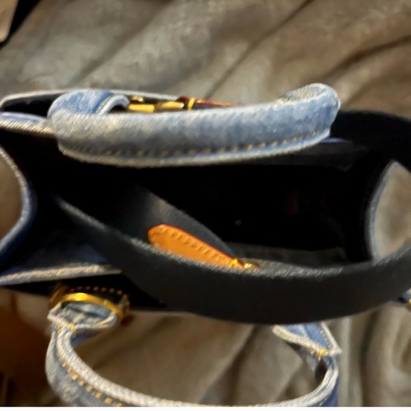 COACH Mini Denim Cargo Tote 20 - Picture 2 of 6